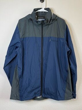 Frogg Toggs Outerwear Blue Gray Toadz Waterproof Rain Jacket Size S/M